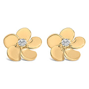 Bids.com 10K White Gold 1/3 Cttw Lab Grown Diamond Flower Petal Stud Earrings Earrings