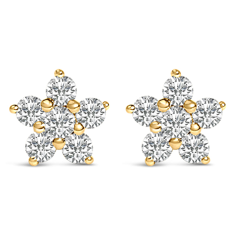 Bids.com 10K White Gold 1/2 Cttw Lab Grown Diamond Star Stud Earrings Earrings