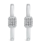 Bids.com 10K White Gold 3/8 Cttw Lab Grown Diamond Heart Shaped Huggie Hoop Earrings Earrings