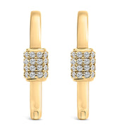 Bids.com 10K White Gold 3/8 Cttw Lab Grown Diamond Heart Shaped Huggie Hoop Earrings Earrings