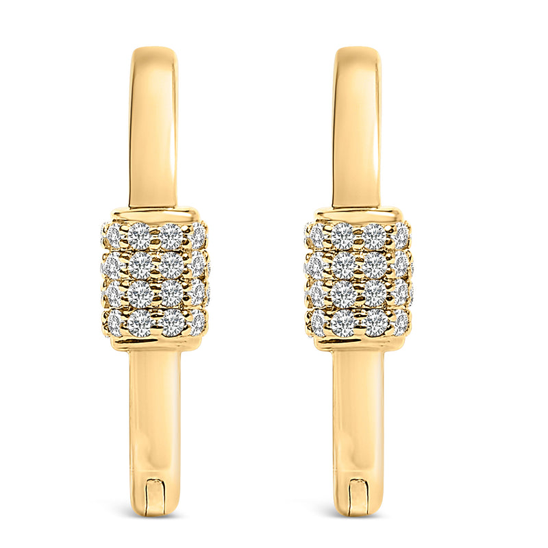 Bids.com 10K White Gold 3/8 Cttw Lab Grown Diamond Heart Shaped Huggie Hoop Earrings Earrings