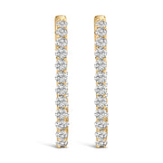 Bids.com 14K White Gold 1.0 Cttw Oval Lab Grown Diamond Hoop Earrings Earrings