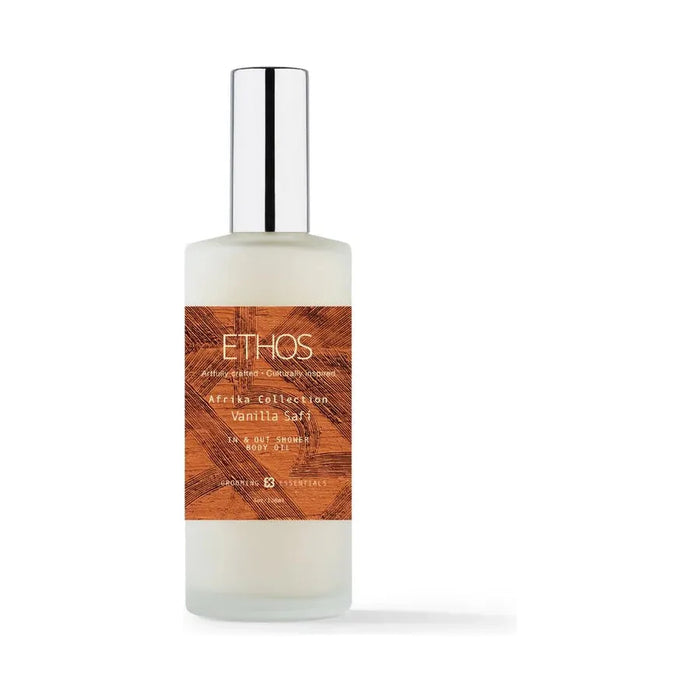 Ethos Grooming Essentials Vanilla Safi In & Out Shower Body Oil 4 Oz