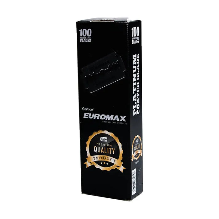 Euromax Platinum Coated Double Edge Razor Blades - 100 Blades