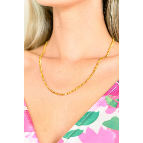 Eagerly Waiting Gold Plated Chain Necklace