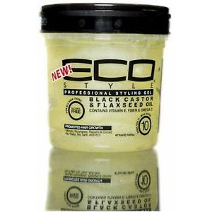 Mill's Beauty Supply Eco Style Black Castor Oil & Flaxseed Oil, 8oz Hair Gel
