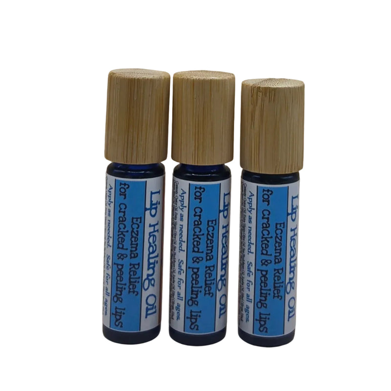 By Robin Creations Eczema Lip Repair Oil for Peeling & Cracked Lips Lip Balms Dark Olive Green 3 Tubes