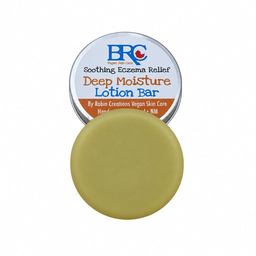 By Robin Creations Eczema Relief Zero Waste Solid Lotion Bar Deodorant & Body Care Dark Khaki 1 Bar with Storage Tin