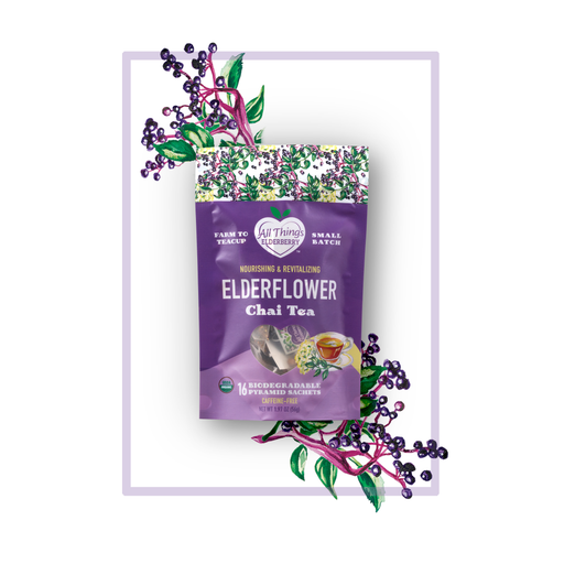 All Things Elderberry Elderflower Chai Herbal Tea