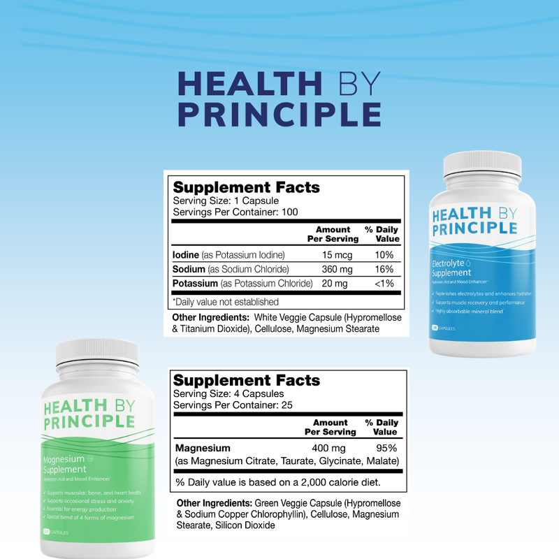 Health By Principle Electrolyte and Magnesium Combo Case of 12 Supplements Supplement