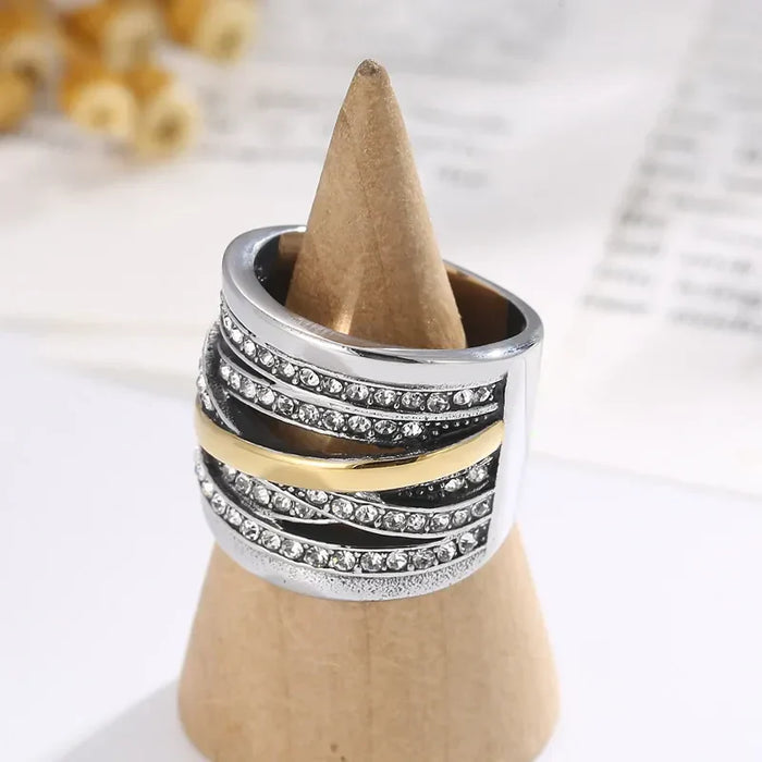 Mixed Metal Statement Ring (Pre-Order)