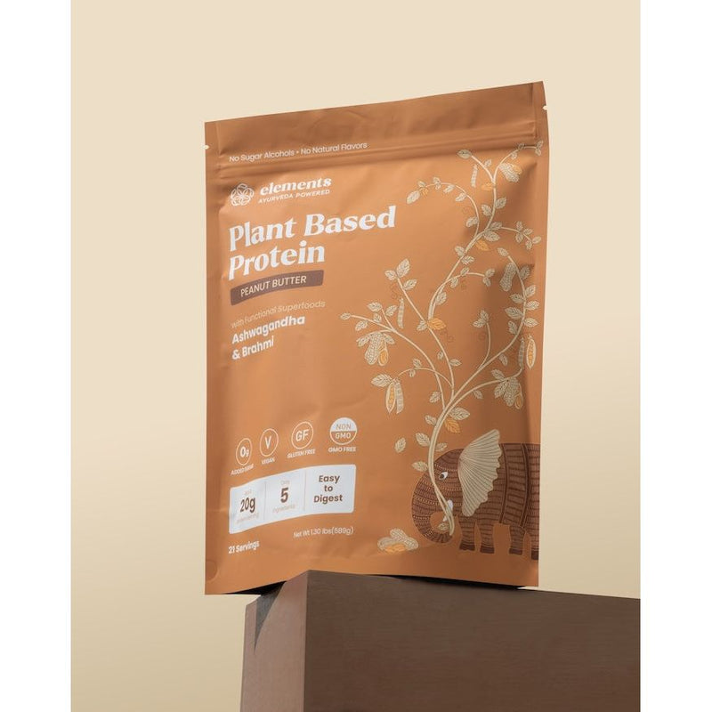 Elements Truffles Plant Based Protein Powder: Peanut Butter (21 Servings) Protein
