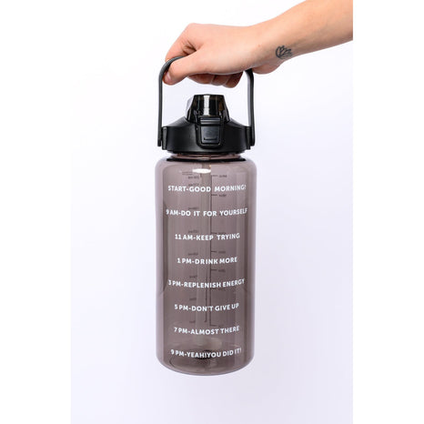 64oz Elevated Water Tracking Bottle in Black