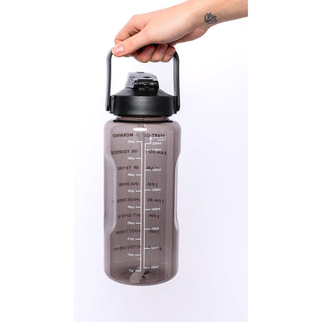 64oz Elevated Water Tracking Bottle in Black