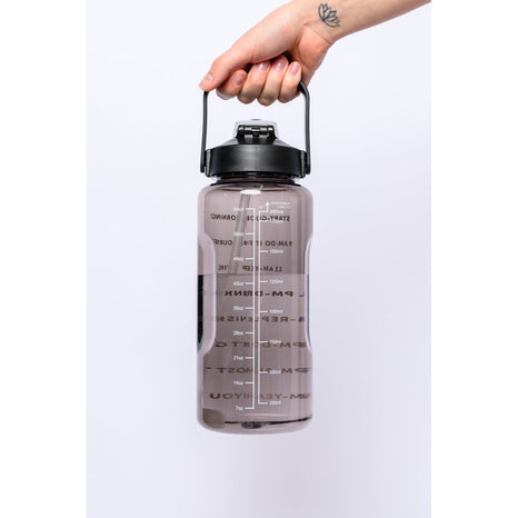 64oz Elevated Water Tracking Bottle in Black