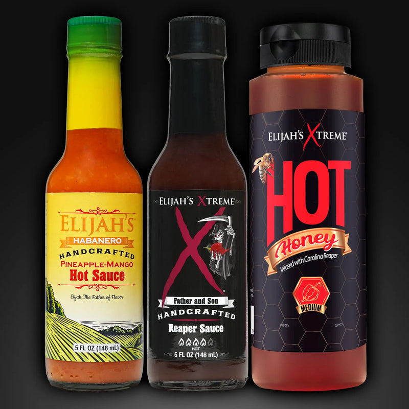 Elijah's Xtreme SWEET & HEAT TRIO HOT SAUCE VARIETY PACK Hot Sauce