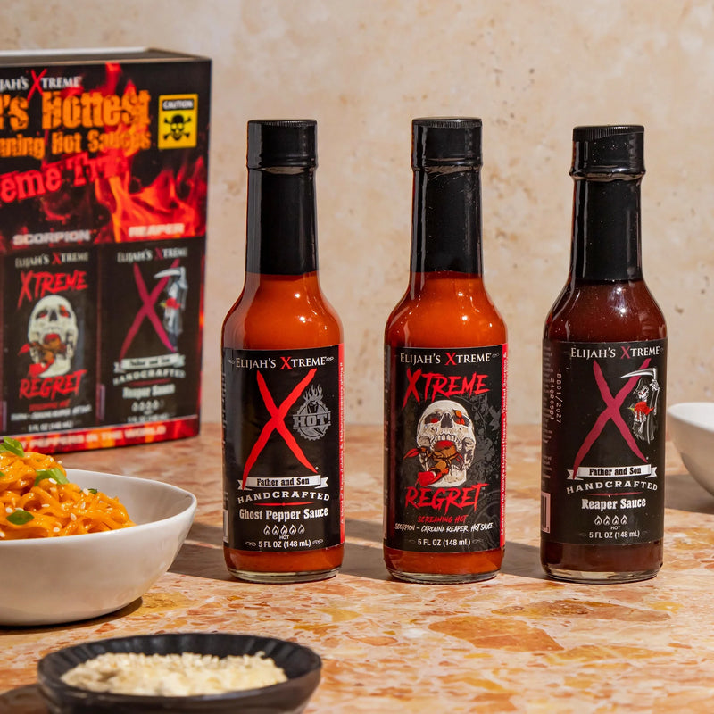 Elijah's Xtreme World's Hottest Xtreme Trio Hot Sauce Variety Pack Hot Sauce