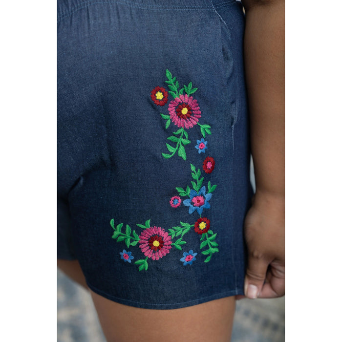 Embroidered Paradise Shorts