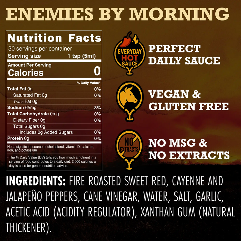 Elijah's Xtreme Enemies by Morning (Roasted Jalapeño) Hot Sauce