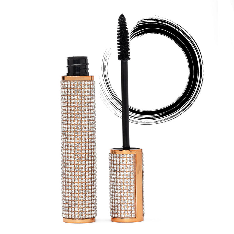 EpiLynx Mega Volume Vegan Mascara Black and Blue – Smudge-Proof with Handmade Diamond Case