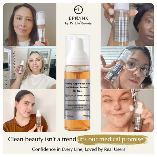 EpiLynx Gentle Foaming Facial Cleanser – Aloe, Apple & Ashwagandha for All Skin Types Face Cleanser