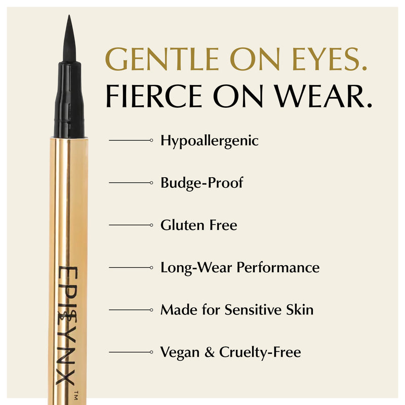 EpiLynx Waterproof Liquid Eyeliner Pen – Vegan, Gluten-Free, Smudge-Proof Precision in Matte & Shimmer Shades