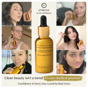 EpiLynx Brightening Vitamin C Glow Serum for Sensitive & Dry Skin – Vegan, Gluten-Free, Anti-Aging, Fragrance-Free Face Serums