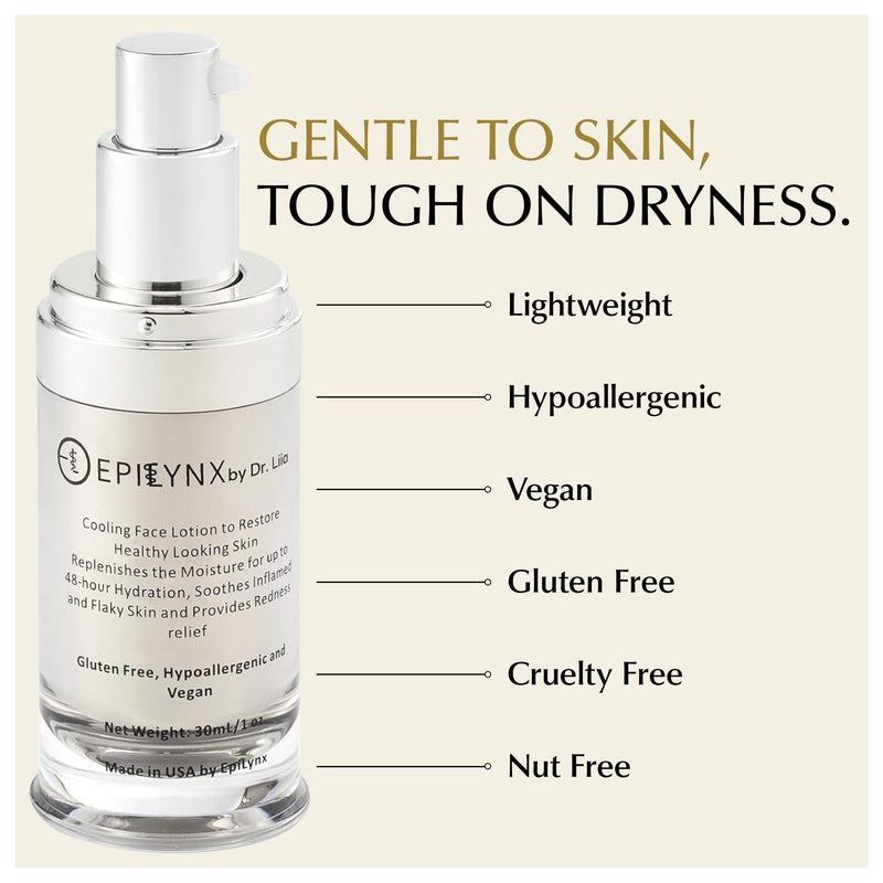 EpiLynx Lightweight Face Moisturizer for Sensitive & Dry Skin – Calming & Hydrating Face Serums