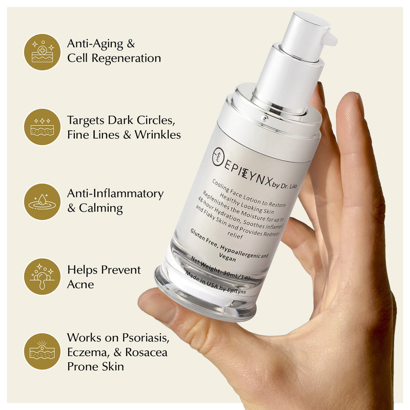 EpiLynx Lightweight Face Moisturizer for Sensitive & Dry Skin – Calming & Hydrating Face Serums