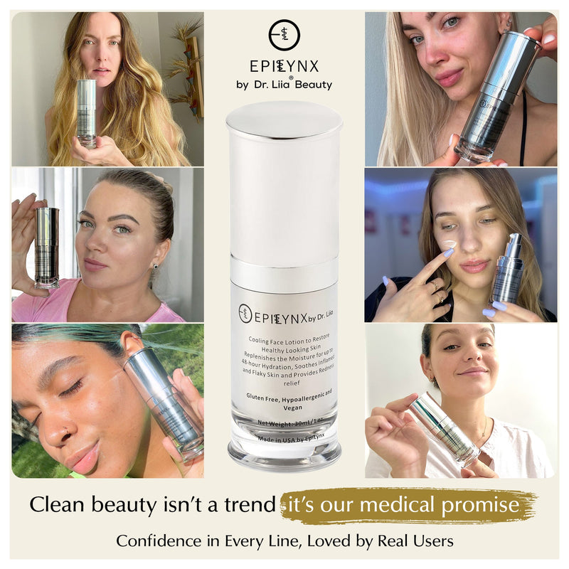 EpiLynx Lightweight Face Moisturizer for Sensitive & Dry Skin – Calming & Hydrating Face Serums
