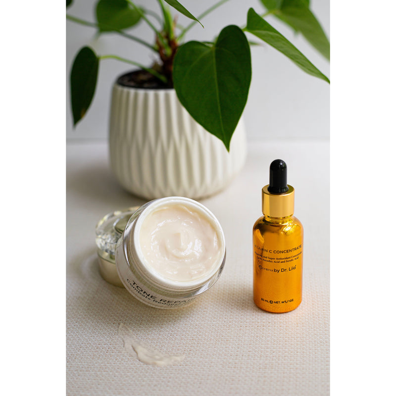 EpiLynx Brightening Vitamin C & Tone Repair Cream Set – Vegan, Gluten-Free Dark Spot & Hyperpigmentation Duo Face Creams