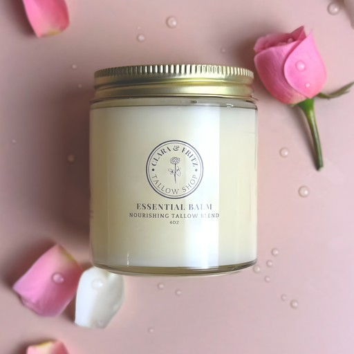 Clara & Fritz Tallow Shop Essential Soothing Recovery Body Balm with Infused Calendula Lotion & Moisturizer