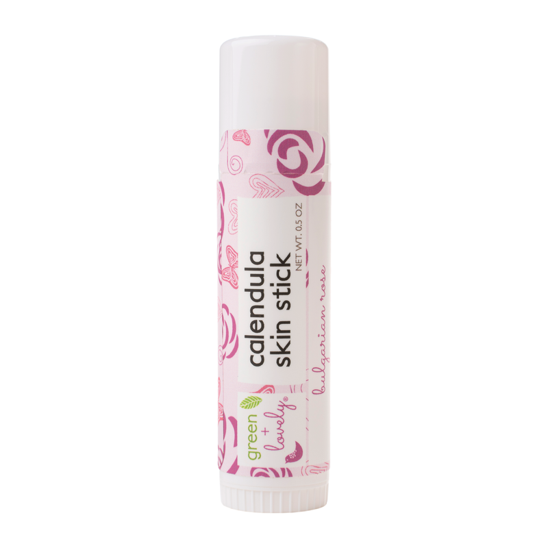 Green + Lovely Bulgarian Rose Calendula Skin Stick - Organic Lotion Stick - Travel Size