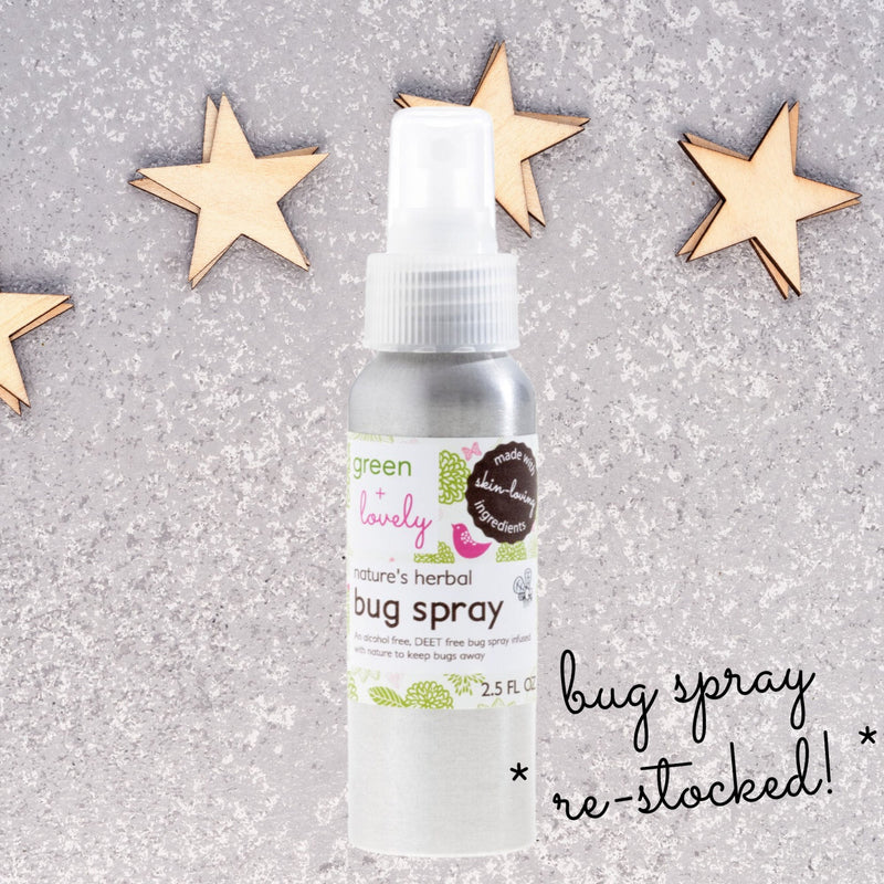 Green + Lovely Nature’s Herbal Bug Spray, Mosquito Repellent - Deet Free + Alcohol Free
