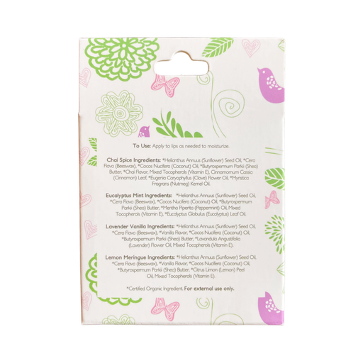 Green + Lovely Variety Lip Set - Organic Nature's Silk Lip Balm Lip Balm