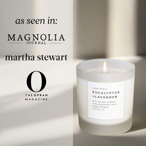 Slow North Eucalyptus + Lavender - Signature Candle Frosted Candles