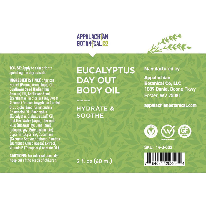 Appalachian Botanical Co. Eucalyptus Day Out Body Oil