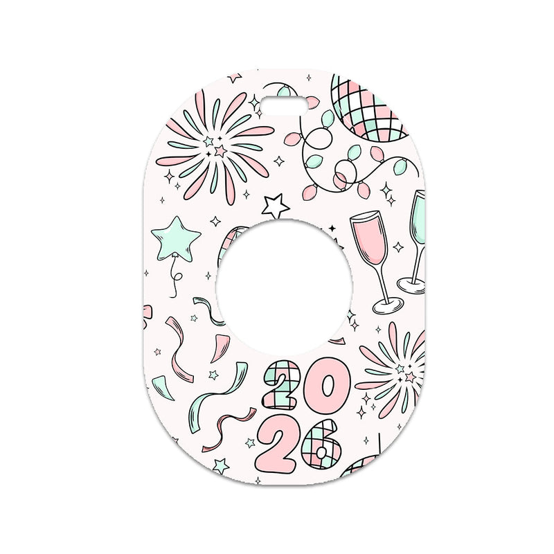 Peelz Cheers to '26 Eversense 365 Smart Transmitter Sticker - Pump Peelz Peelz/Stickers