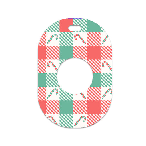 Peelz Peppermint Plaid Eversense 365 Smart Transmitter Sticker - Pump Peelz Peelz/Stickers