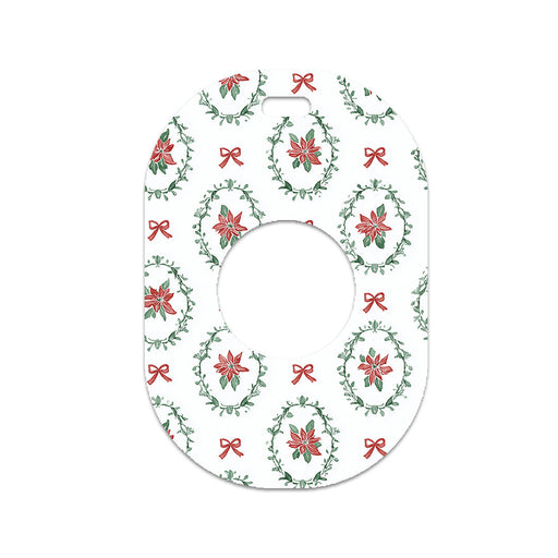 Peelz Poinsettia Parade Eversense 365 Smart Transmitter Sticker - Pump Peelz Peelz/Stickers