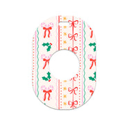 Peelz Holly Jolly Ribbon Eversense 365 Smart Transmitter Sticker - Pump Peelz Peelz/Stickers