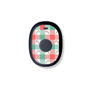 Peelz Peppermint Plaid Eversense 365 Smart Transmitter Sticker - Pump Peelz Peelz/Stickers