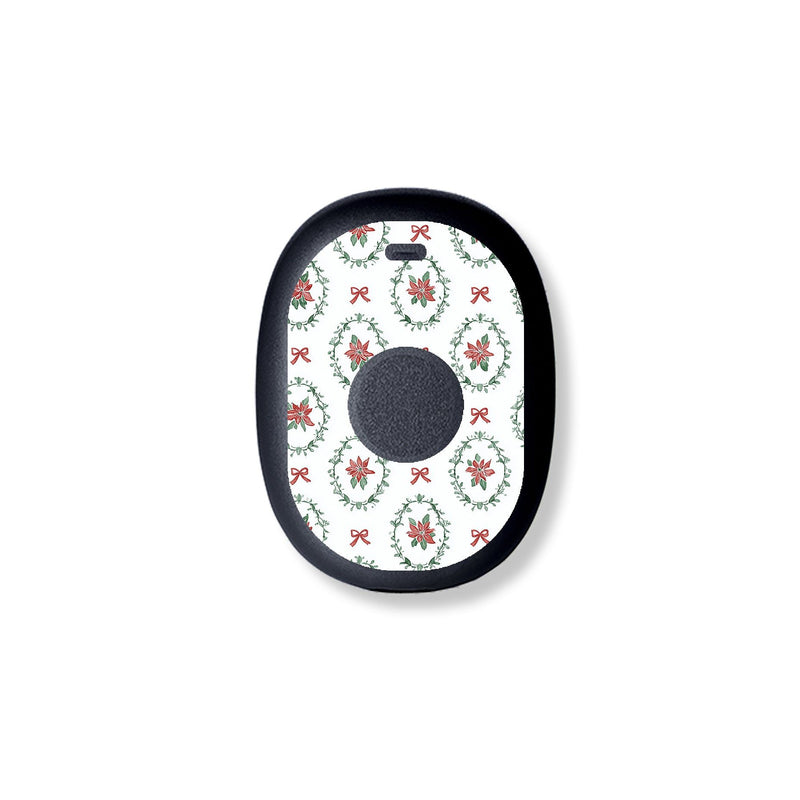 Peelz Poinsettia Parade Eversense 365 Smart Transmitter Sticker - Pump Peelz Peelz/Stickers