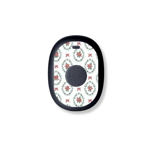 Peelz Poinsettia Parade Eversense 365 Smart Transmitter Sticker - Pump Peelz Peelz/Stickers