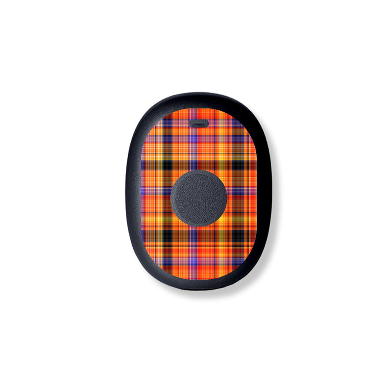 Peelz Pumpkin Plaid Eversense 365 Smart Transmitter Sticker - Pump Peelz Peelz/Stickers