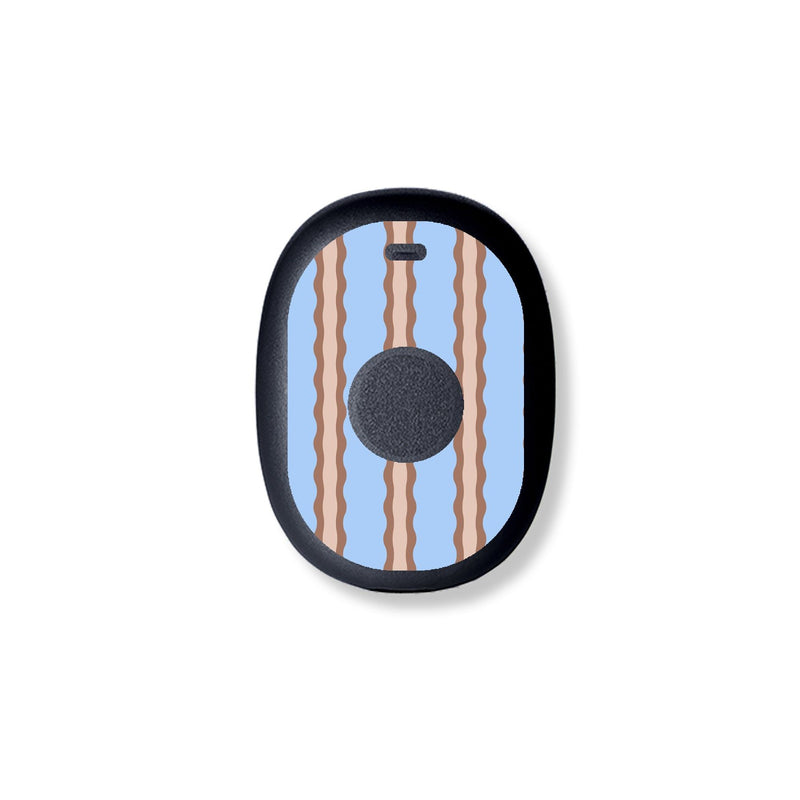 Peelz Boardwalk Waves Eversense 365 Smart Transmitter Sticker - Pump Peelz Peelz/Stickers