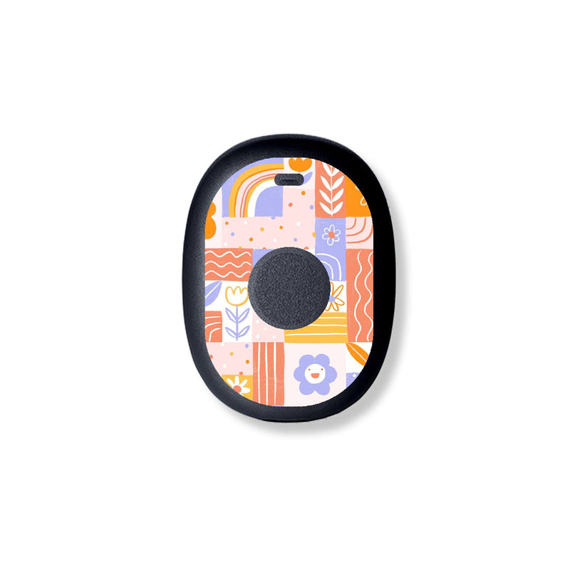 Peelz Wildflower Doodle Eversense 365 Smart Transmitter Sticker - Pump Peelz Peelz/Stickers