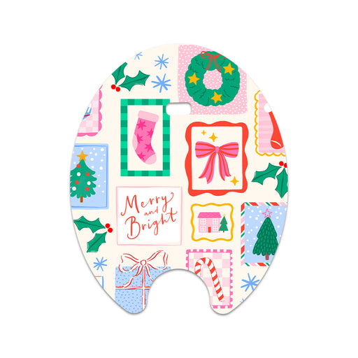 Peelz Holiday Greetings Eversense Smart Transmitter Sticker - Pump Peelz Peelz/Stickers