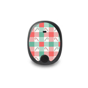 Peelz Peppermint Plaid Eversense Smart Transmitter Sticker - Pump Peelz Peelz/Stickers