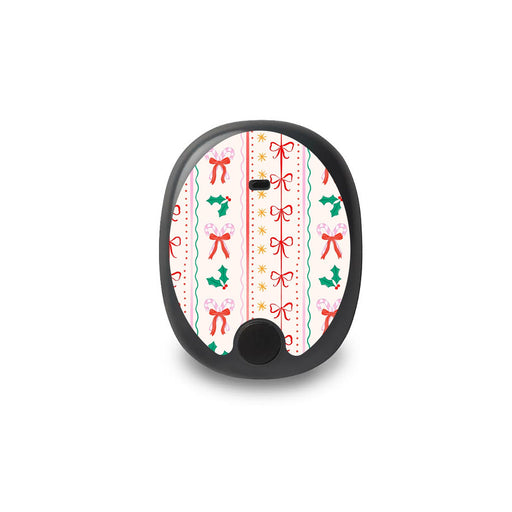 Peelz Holly Jolly Ribbon Eversense Smart Transmitter Sticker - Pump Peelz Peelz/Stickers